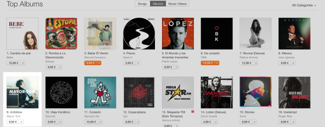 MAYOR TOM entre los 10 álbumes más vendidos en iTunes con su nuevo disco UNFOLLOW